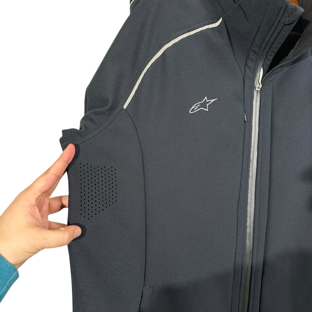 Alpinestars Men's XL Biker Jacket Neoprene Stretchy Fleece Lined Vented Zip Up - Picture 5 of 16